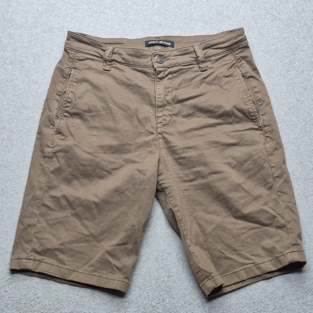 Mavi Jeans Shorts Mens 32 Brown Khaki Chino Flat Front Stretch Classic
